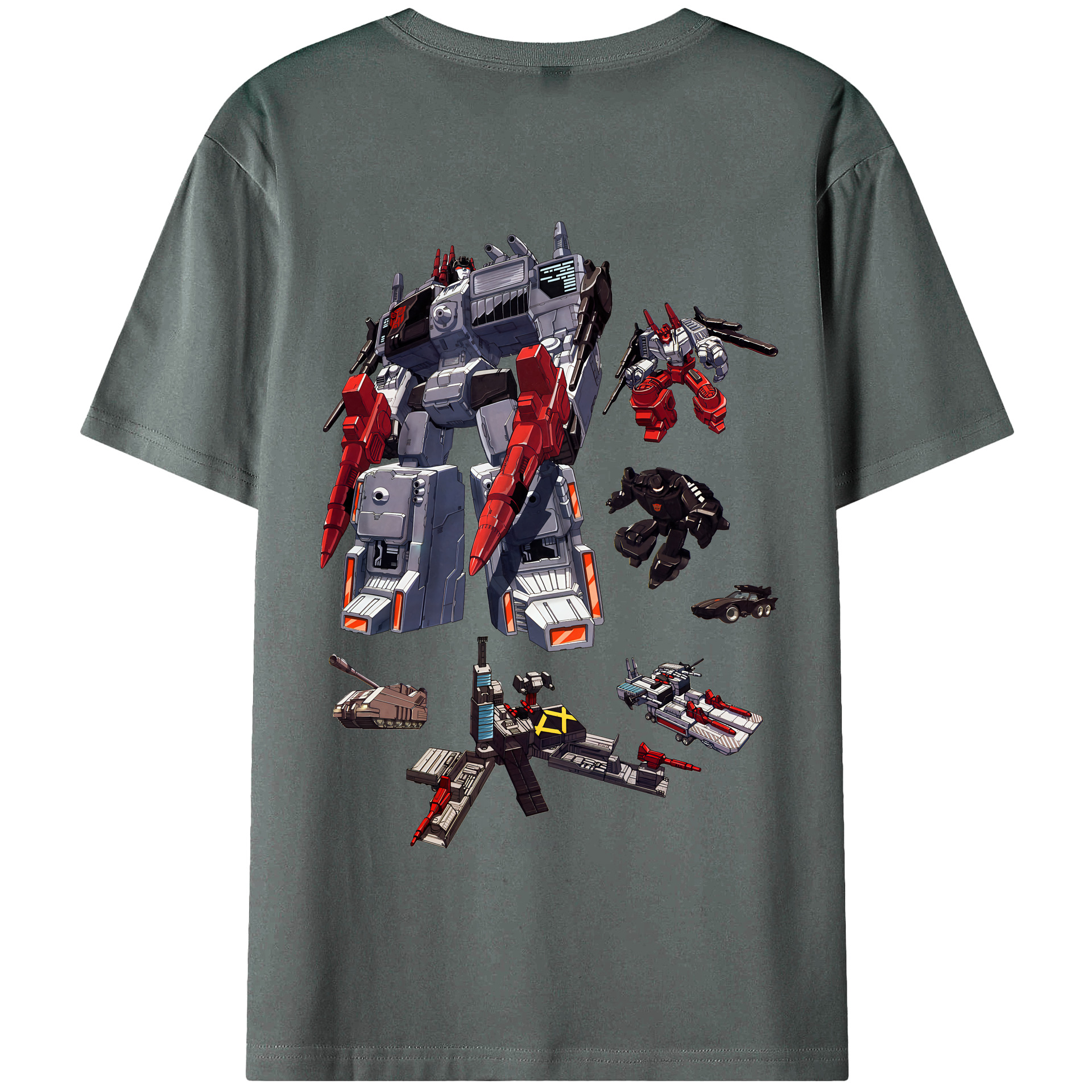 （画像用） Transformers トランスフォーマー 綿100％半袖Tシャツ（背面プリント）
